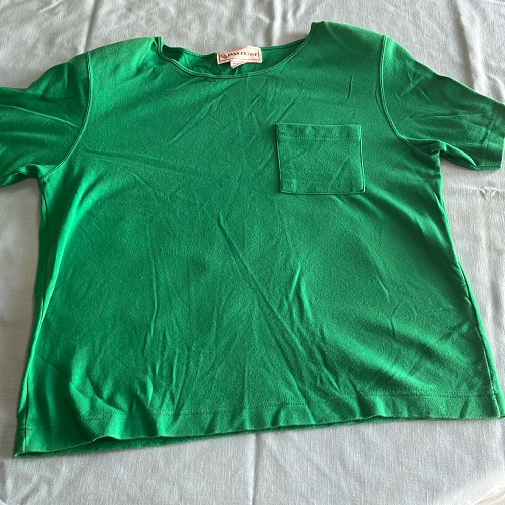 Evan-Picone Green cropped top